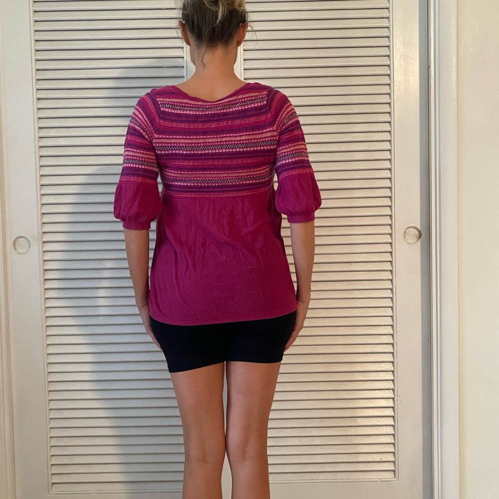 Free People Fuchsia and Purple Blouse